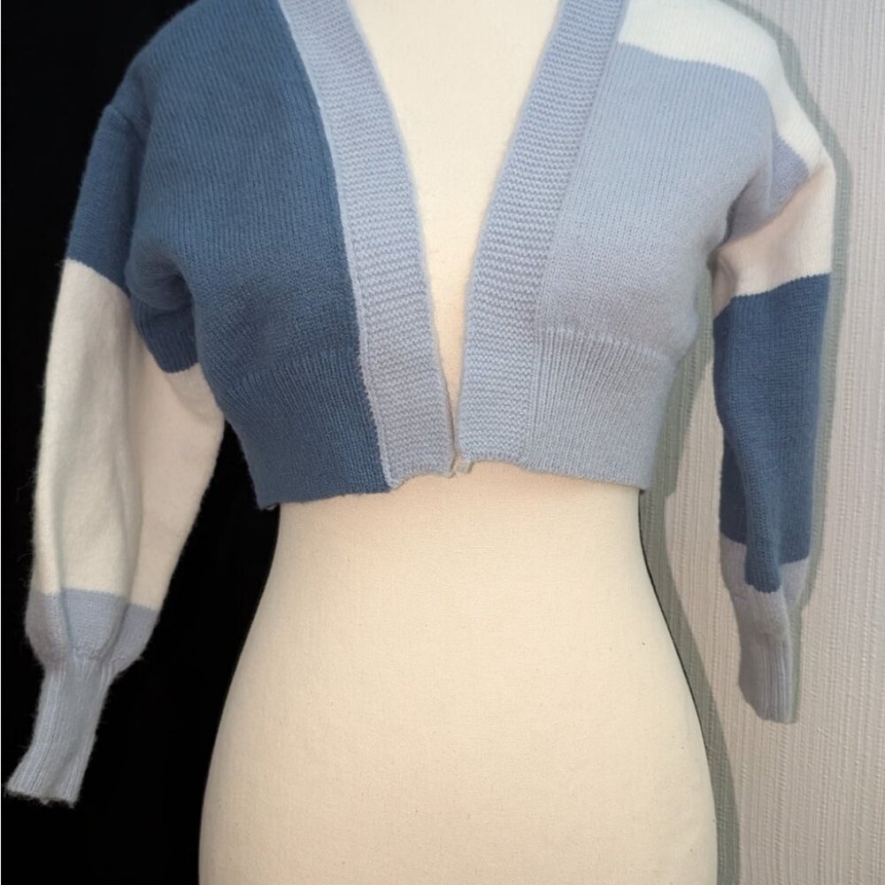 Elegant Blue and White Kids Cardigan